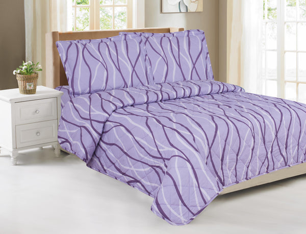 Superity Linen Classic Curves - Purple - Quilt Set