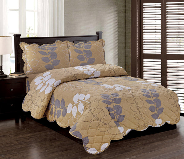 Better Bed Collection Fluttering Folioles Quilt Set